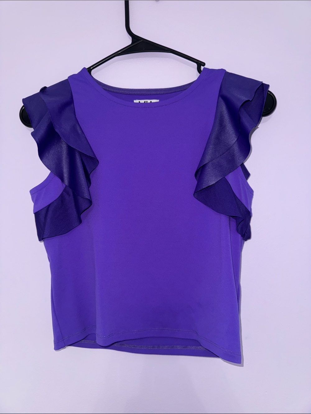 MIA Purple Sleeveless Ruffle Top for Girls size L